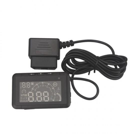 LED Car HUD Head Up Display With OBD2 Interface Plug & Play Speeding Warn System W01