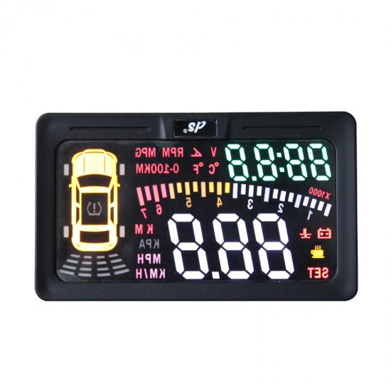 DS-300SE OBD II Heads Up Display HUD MILE KM Rpm Speed Overspeed Warning Battery Voltage Water Temp