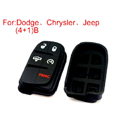 Button Rubber 4+1Button (Use for Dodge Chrysler Jeep)