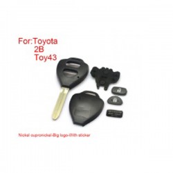 Remote Key Shell 2  Buttons with Sticker for Toyota Corolla