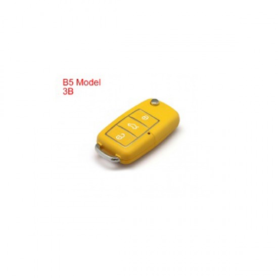 Remote Key Shell 3 Buttons With Waterproof(Lemon Yellow) for Volkswagen B5 Type 5pcs/lot