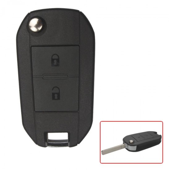 Remote Key Shell 2 Button VA2 For Peugeot Modified Flip 5pcs/lot