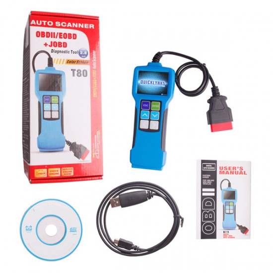 JOBD OBD2 EOBD Color Display Auto Scanner T80 For Japan Cars