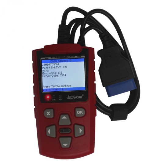 New Arrival ISCANCAR VAG KM IMMO OBD2 Code Scanner