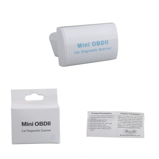 Mini OBDII Car Diagnostic Scanner for Android and Windows