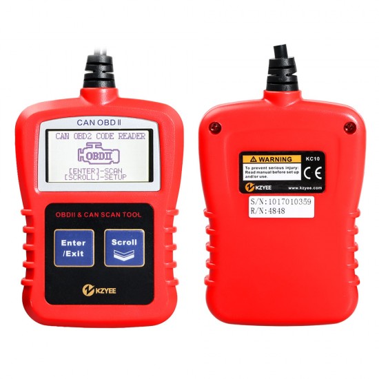 KZYEE KC10 Universal OBD II & CAN Multi-Language Code Reader