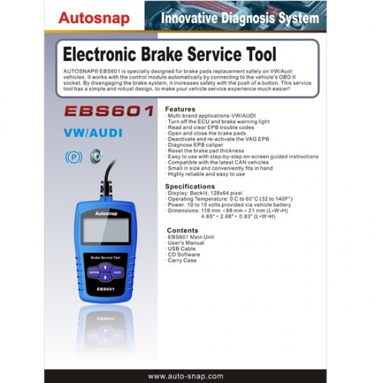 Autosnap EBS601 Electronic Brake Service Tool on Sale