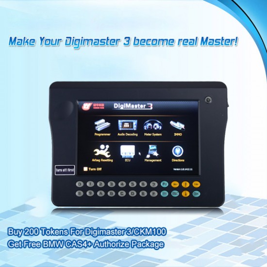 Buy 200 Tokens for Digimaster 3/CKM100 Get Free BMW CAS4+ Authorize Package