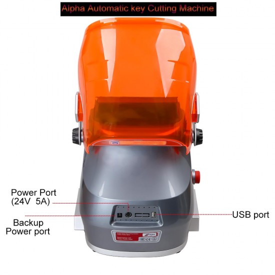 Alpha Automatic Key Cutting Machine Support HU162T and TOY2 Key with 2 Years Warranty