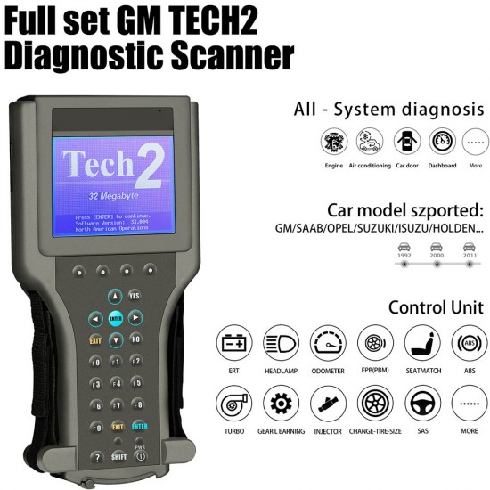 GM Tech 2 Diagnostic Scan Tool Full Package in Carton Box