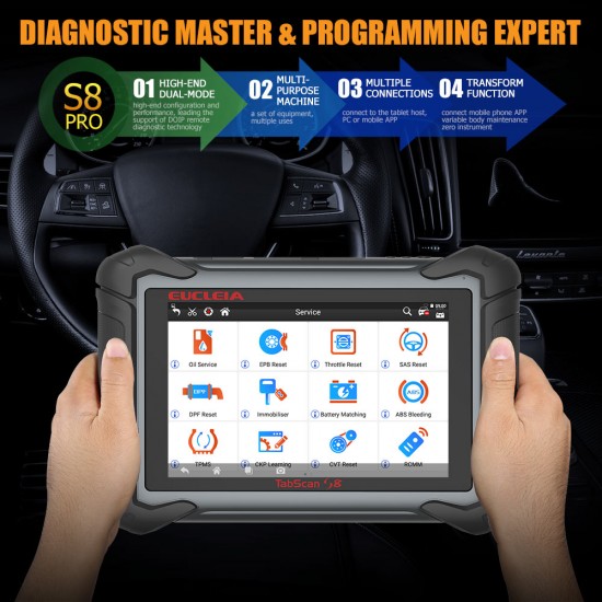 EUCLEIA TabScan S8 Pro Automotive Intelligent Dual-mode Diagnostic System