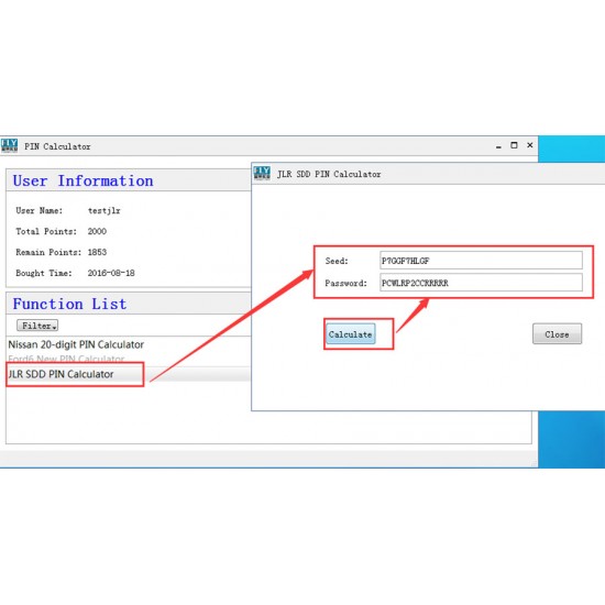 JLR SDD Coded Access Password with 1000 Times Activation