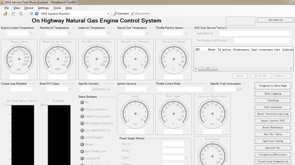 ECONTROLS & WOODWARD Natural Gas Engine Electronic Control Systems Test Cable 1