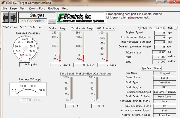 ECONTROLS & WOODWARD Natural Gas Engine Electronic Control Systems Test Cable 2