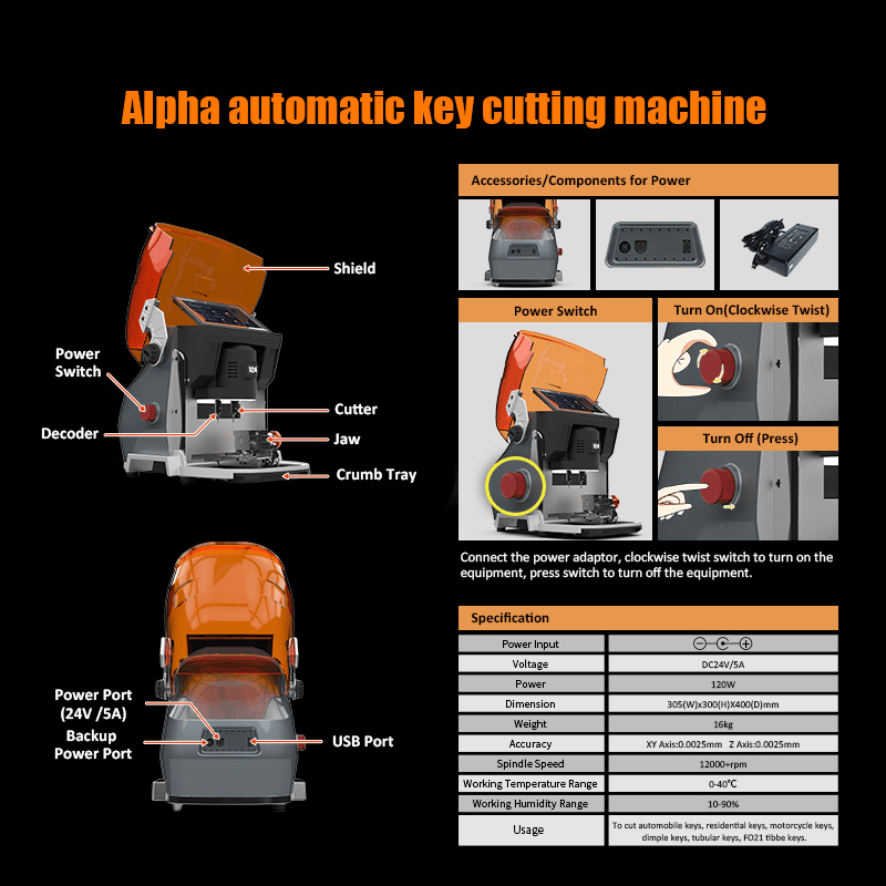 Alpha Automatic Key Cutting Machine 