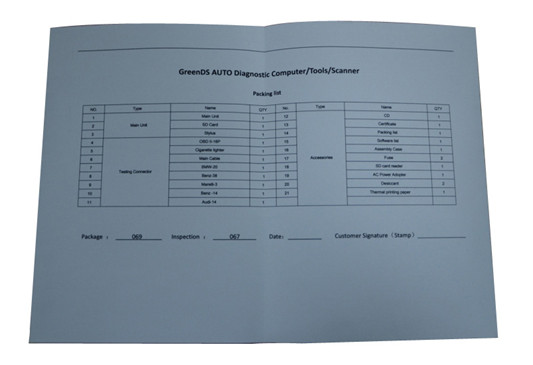 OEMScan GreenDS GDS+ 3 packing list 2