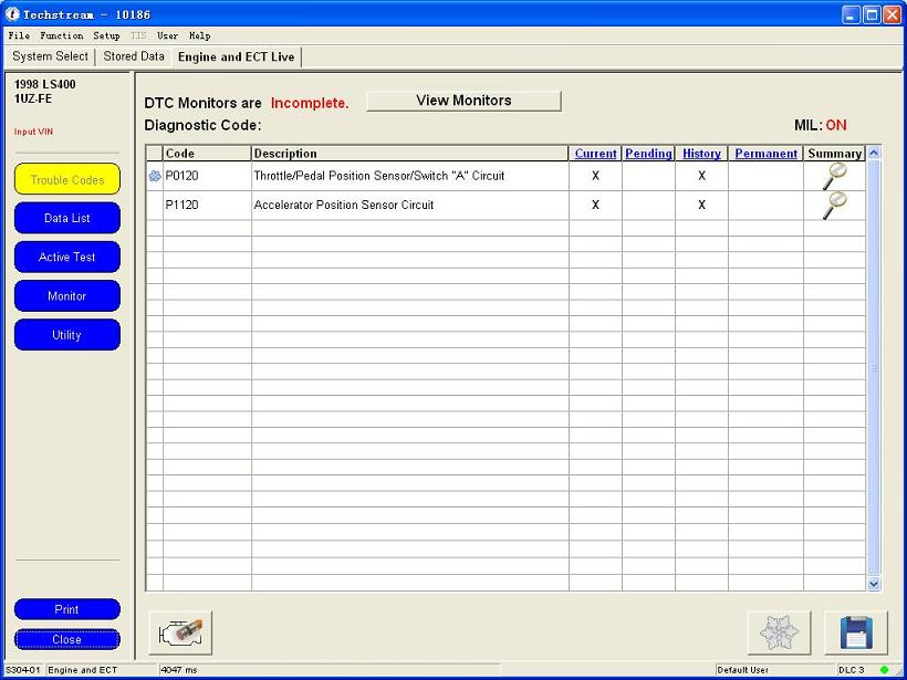 Toyota Diagnostic Cable Software Display 2