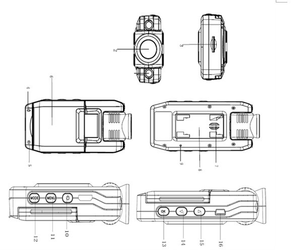 Car Camcorder DVR Cam Recorder Inner Part